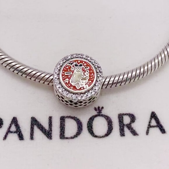 Disney Parks Pandora Mickey Pumpkin Ghost Button Charm Halloween 2024 - Picture 1 of 3